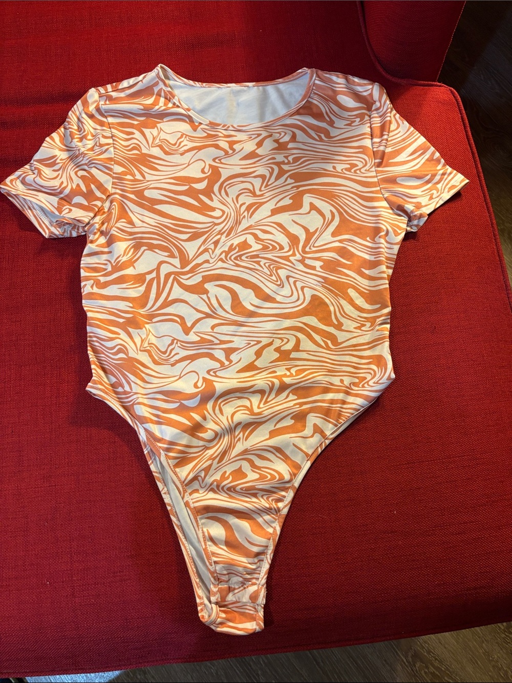 Orange Swirl Juniors Bodysuit -